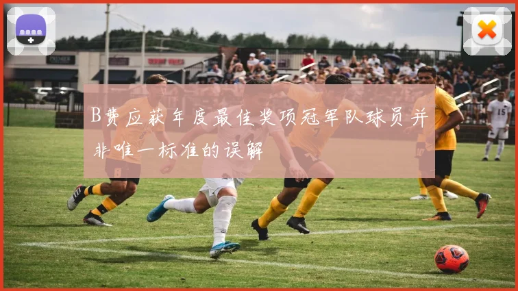 B费应获年度最佳奖项冠军队球员并非唯一标准的误解